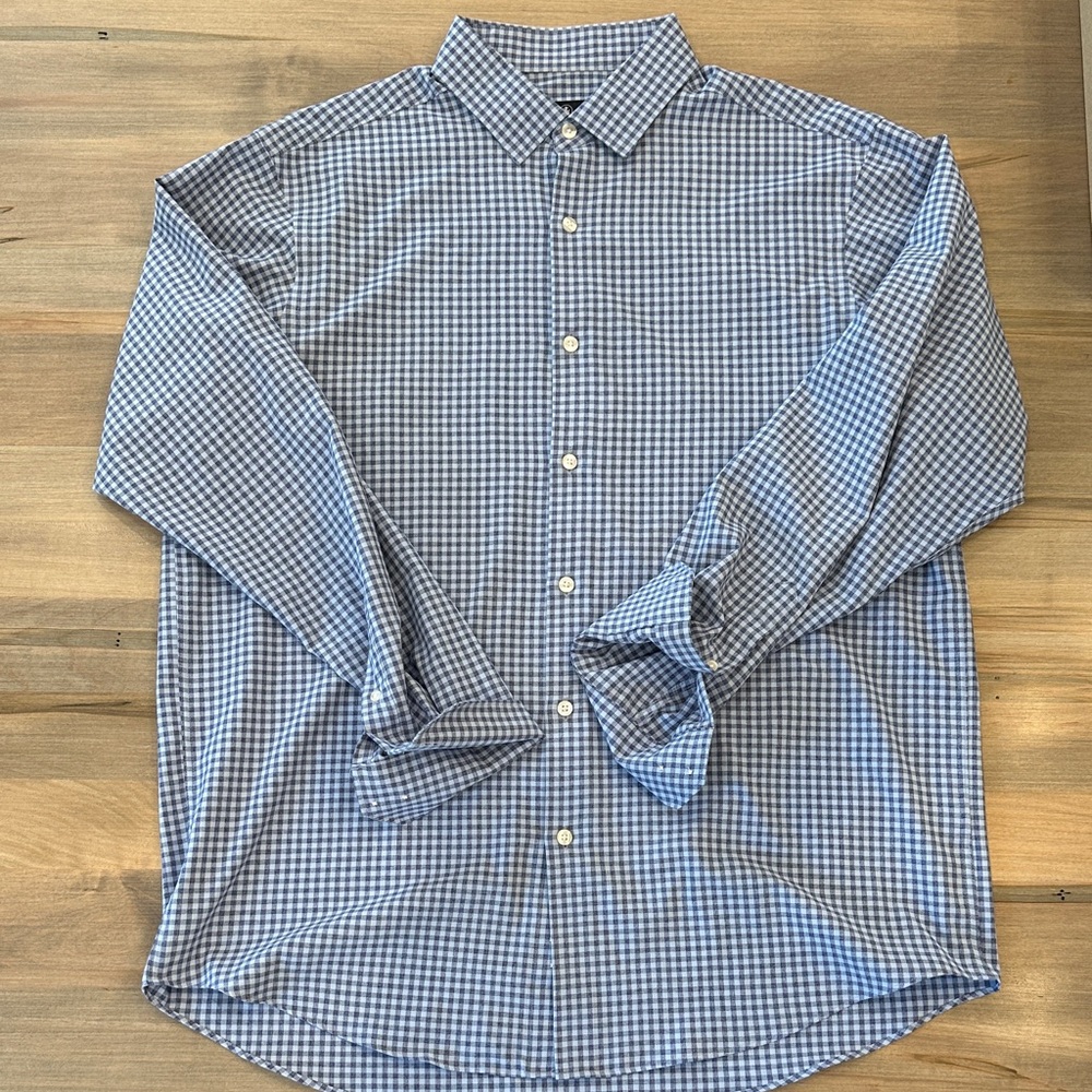 Hart Schaffner Marx Blue Checkered Men's Shirt